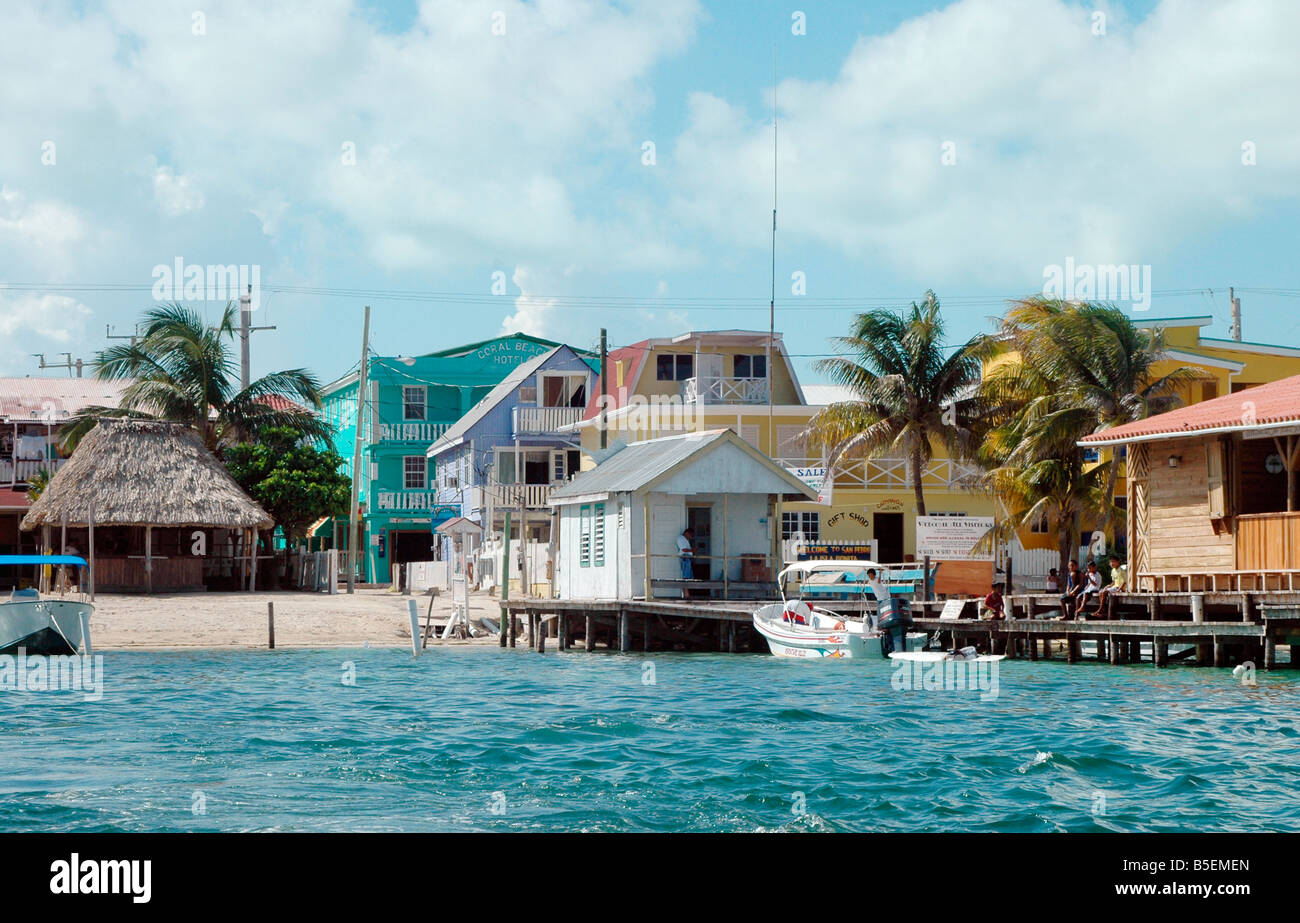 San Pedro on Ambergris Caye, Belize Stock Photo Alamy