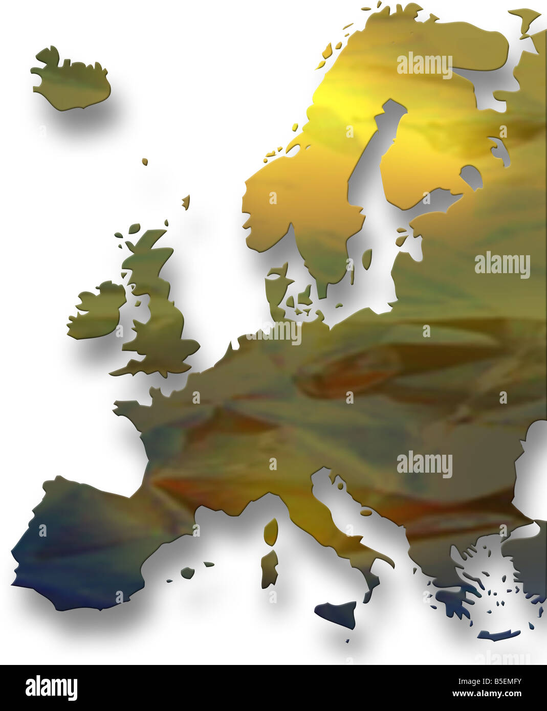 a map of europe Stock Photo