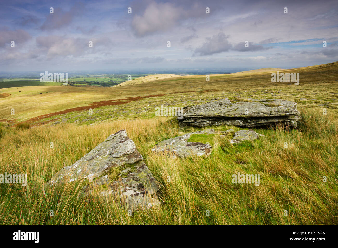 Homerton Hill from Black Tor Dartmoor National Park Devon England Stock Photo