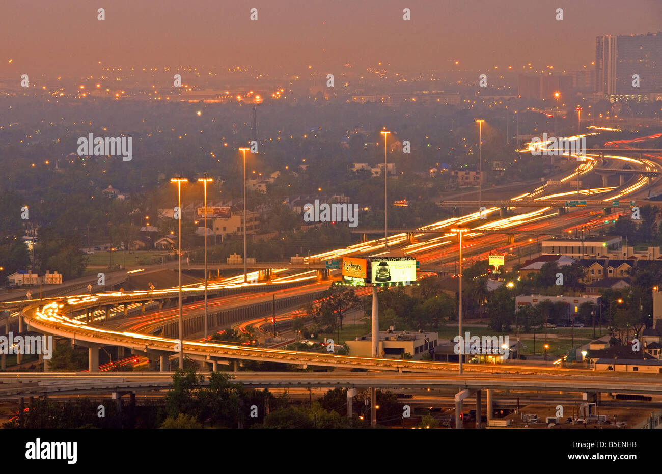 Houston expressways Stock Photo