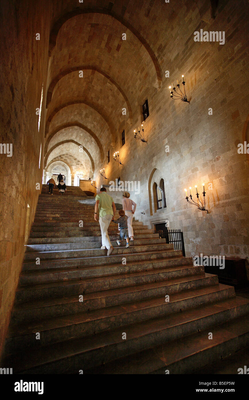 Interior of the Palace of Grand Masters of the Knights of Rhodes, Greece Stock Photo