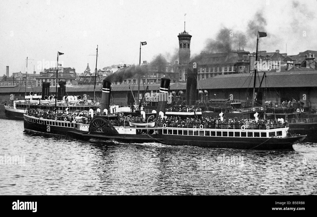 Lord of the Isles paddle steamer Glasgow 1920s Stock Photo - Alamy