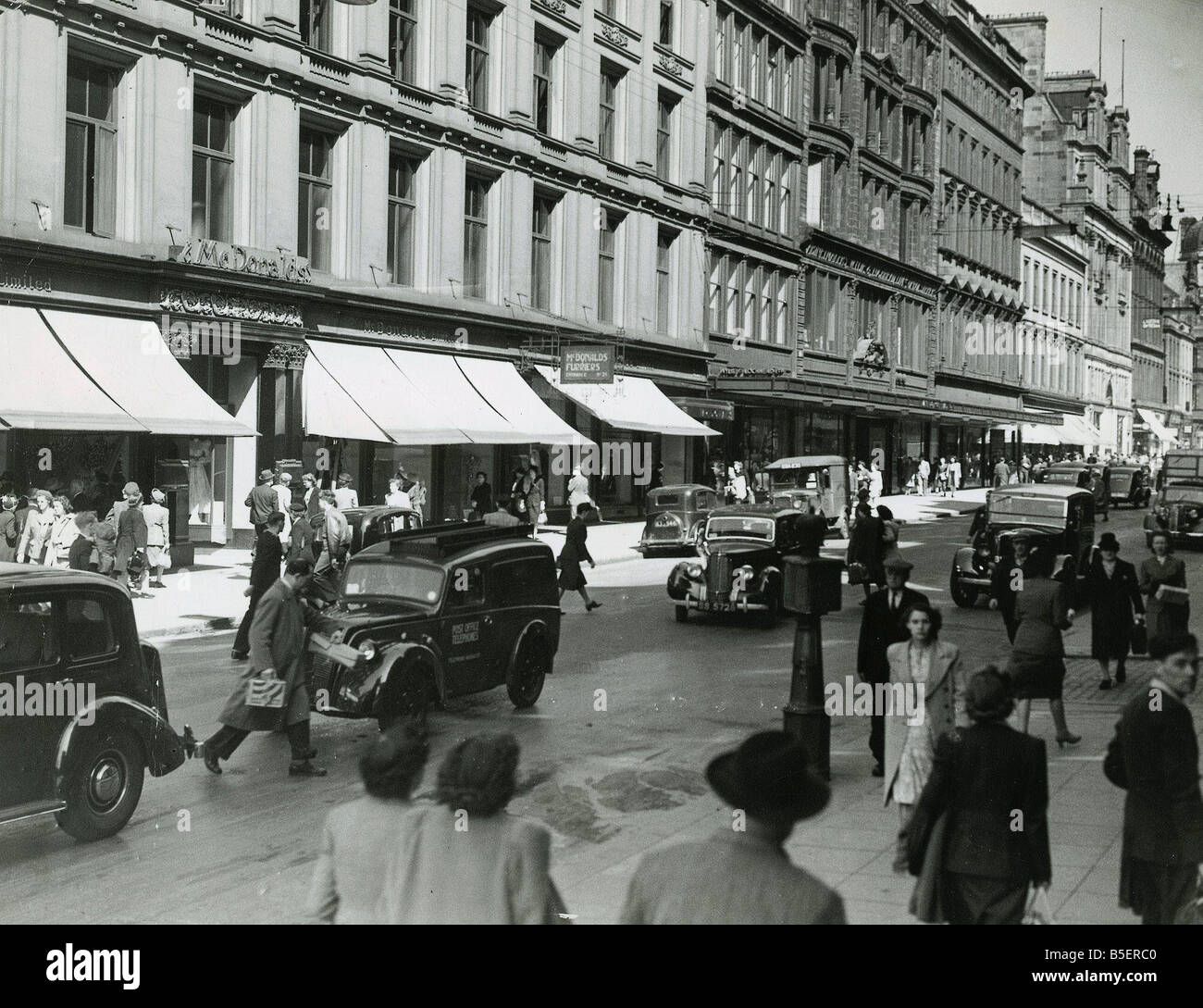 Buchanan Street Glasgow May 1948 Stock Photo