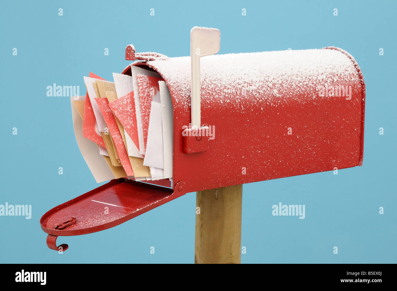 Us Mailbox With Christmas Cards Stock Photo Alamy