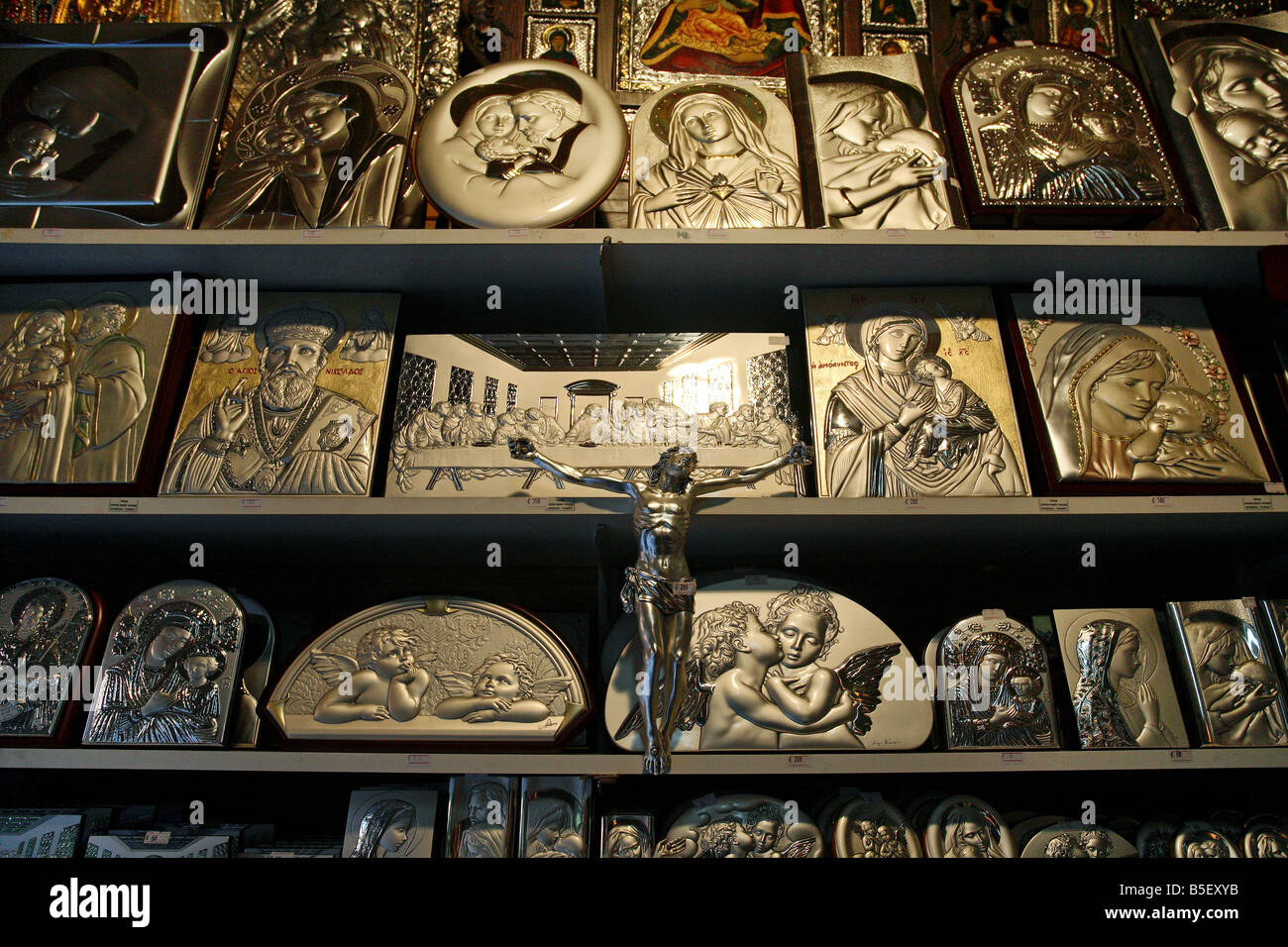 Images of Virgin Mary and Jesus Christ for sale, Ephesus, Turkey Stock Photo