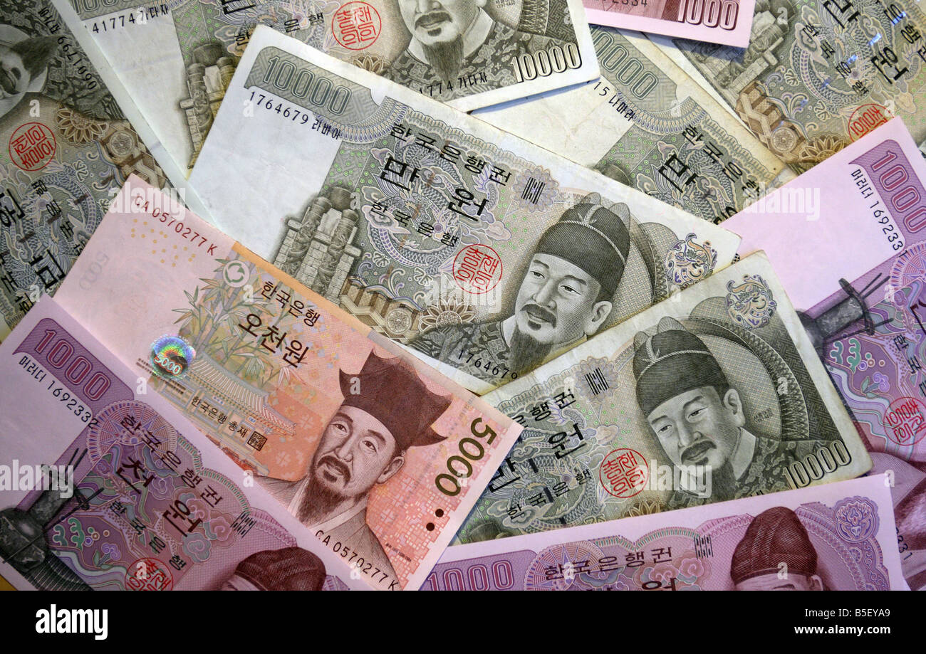 korean-won-banknotes-stock-photo-alamy