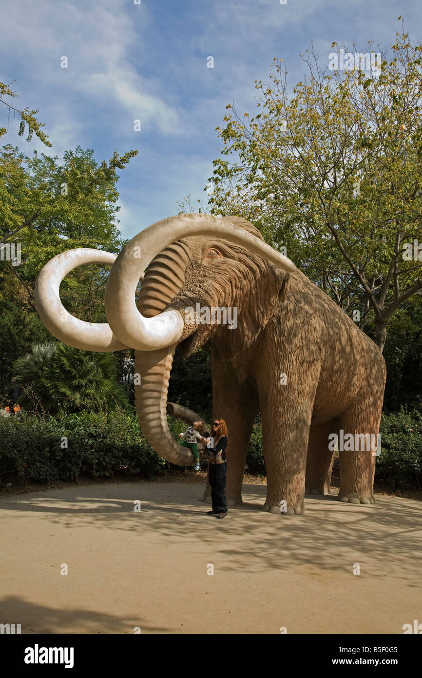 Woolly Mammoth at the Parc de la Ciutadella Barcelona Stock Photo