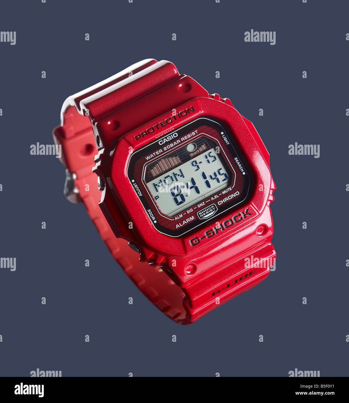 Casio red wrist watch Stock Photo - Alamy