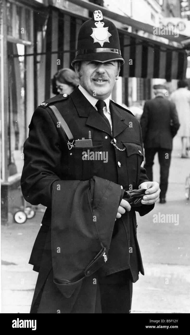 New bobby on the beat Brian Keene starts his new patrol at Howden North  Tyneside Stock Photo - Alamy