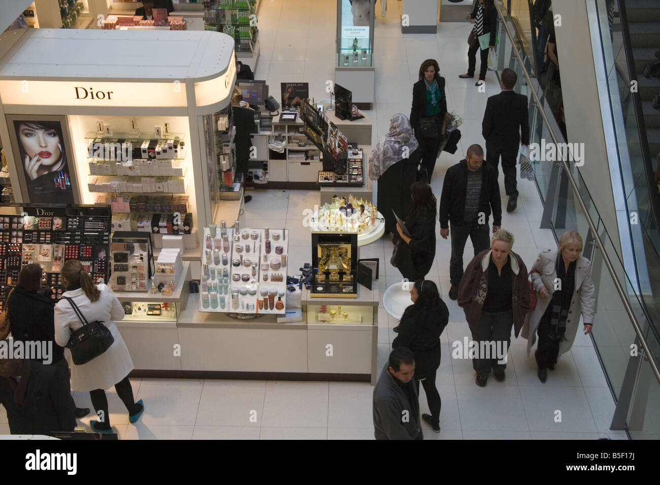 People shopping in John Lewis Stock Photo Alamy