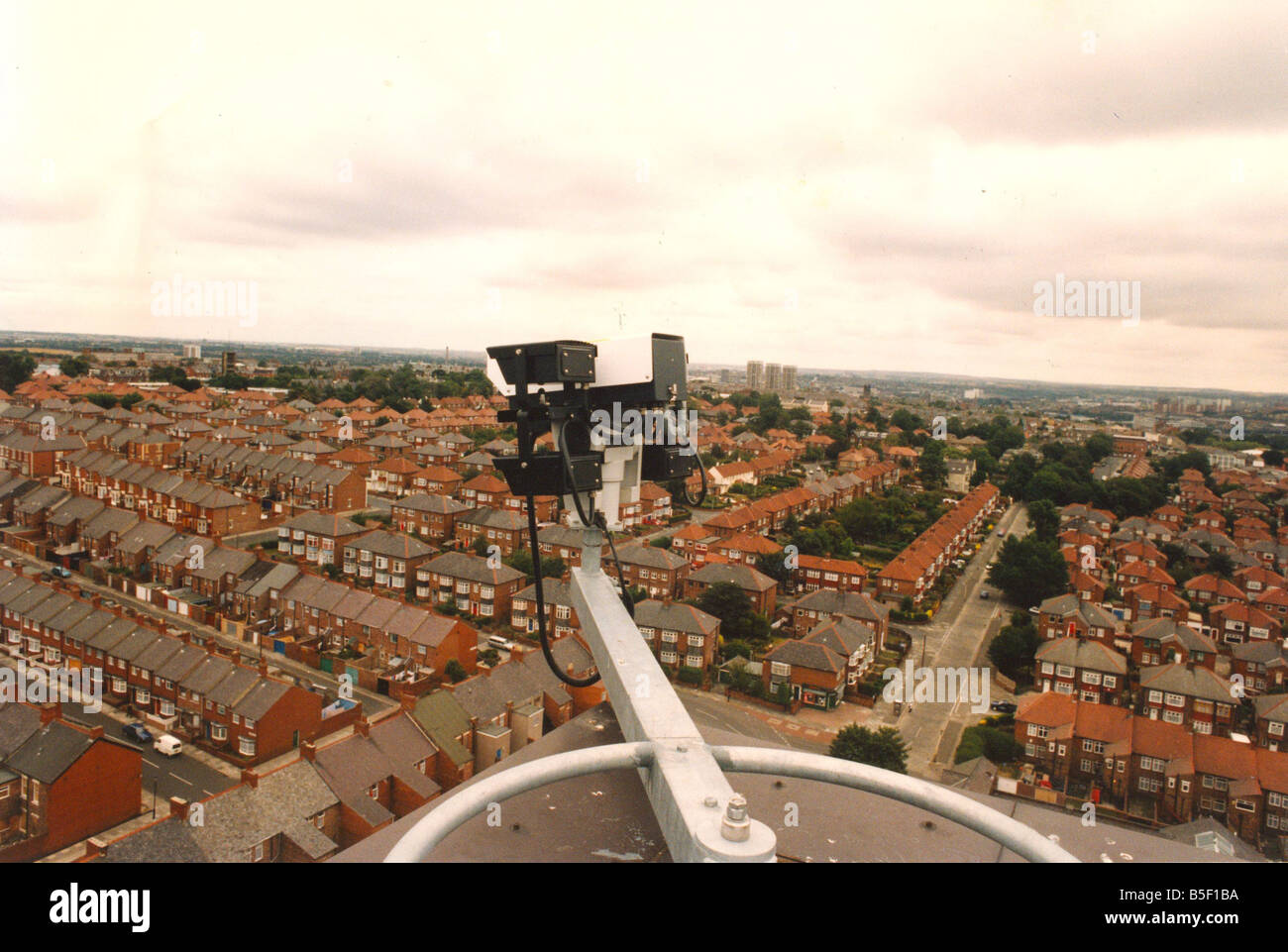 A CCTV security surviellance camera in Newcastle Stock Photo Alamy