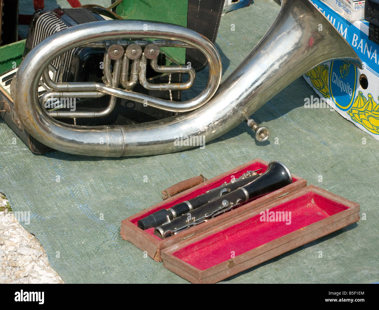 Old music instruments Stock Photo - Alamy