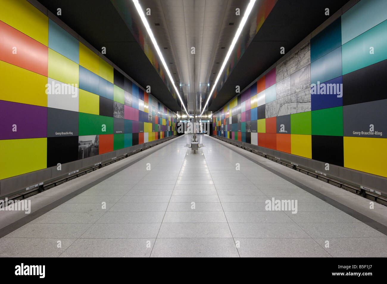 U Bhan station, Munich, Munchen, Bavaria, Germany Stock Photo