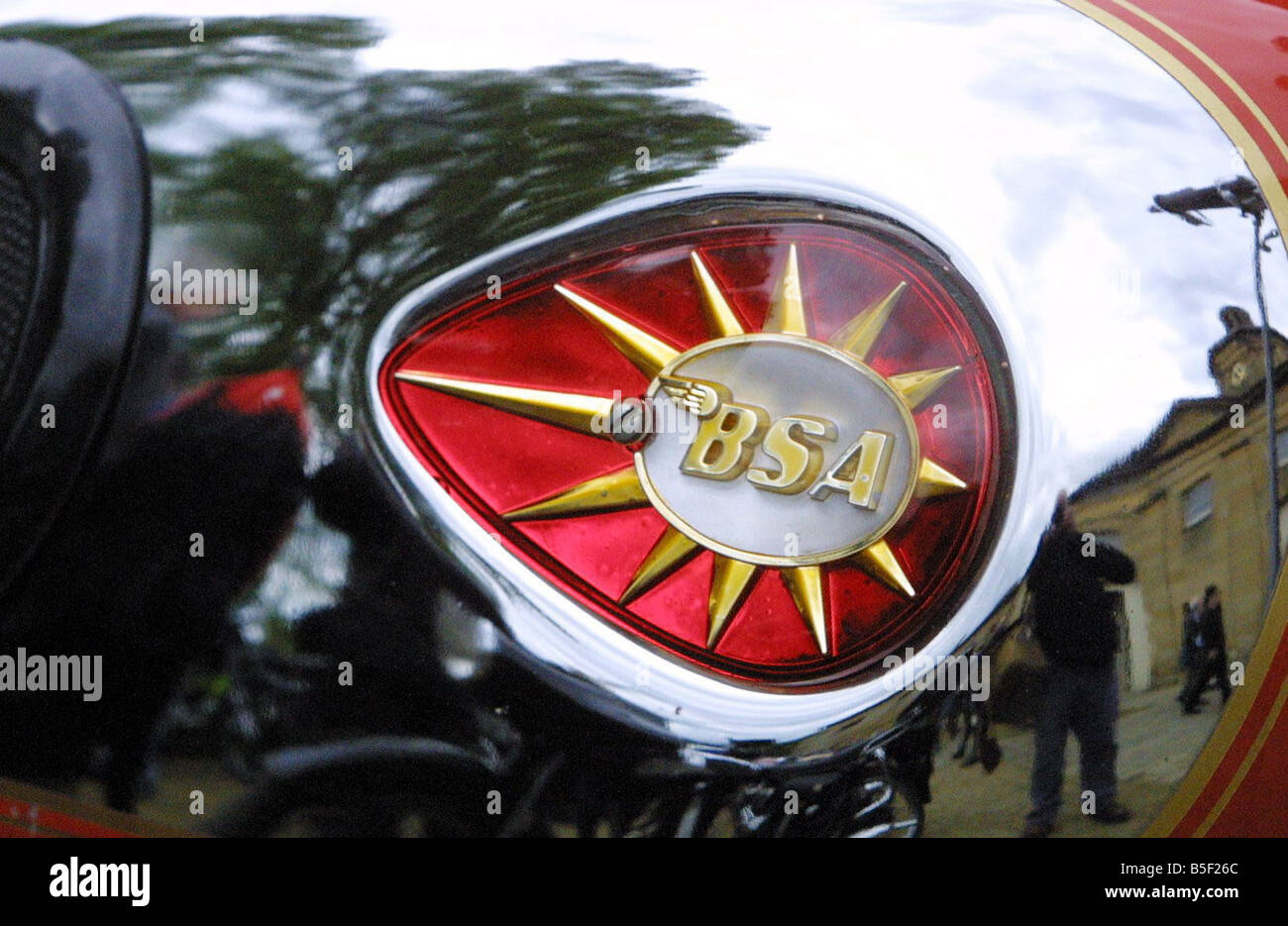 Belsay Vintage Motorcycle Show Names that have long since left the list of British motorbike manufacturers were present at the Belsay vintage bike show BSA 26 05 03 Stock Photo