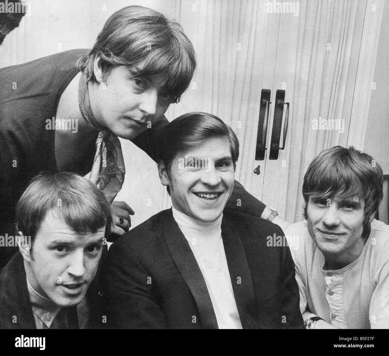 Pop Group The Animals In Their Dressing Room At Newcastle City Hall L To R John Steel Chas Chandler Alan Price And Hilton Valentine 22 12 68 Stock Photo Alamy