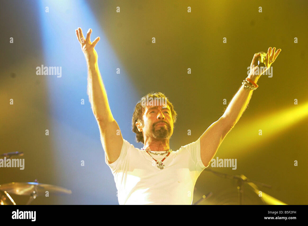 Queen and Paul Rodgers in concert at the Newcastle Metro Radio Arena Paul Rodgers Stock Photo