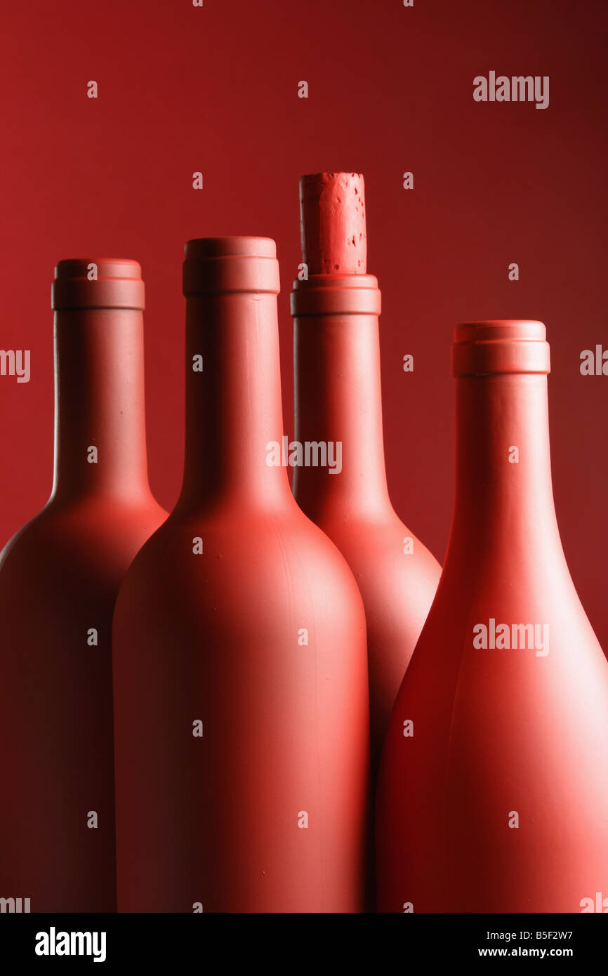 Still life with lots of red wine bottles Stock Photo Alamy