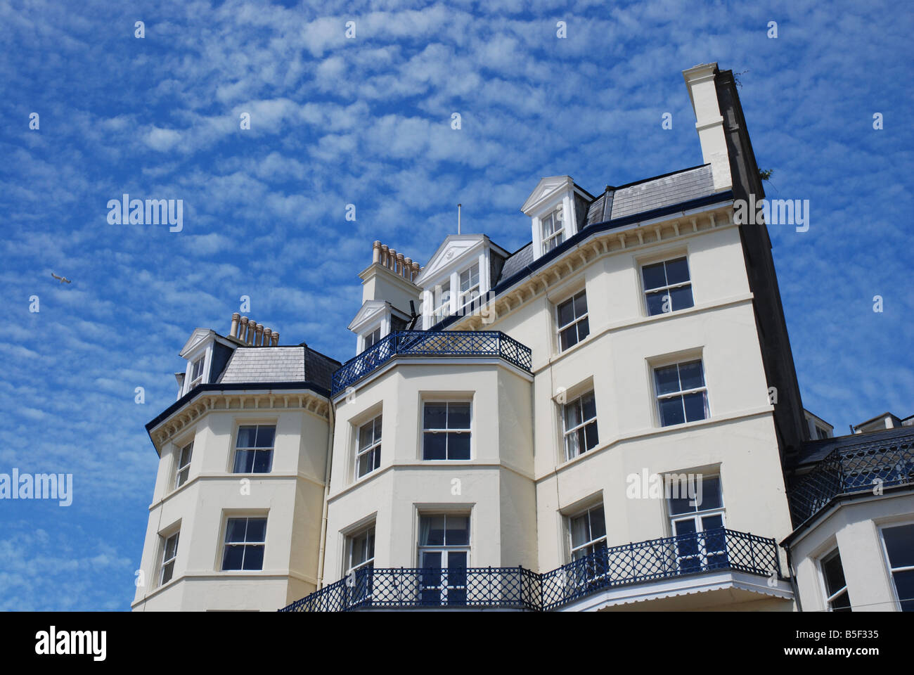 Seaside property in Eastbourne, East Sussex. Stock Photo