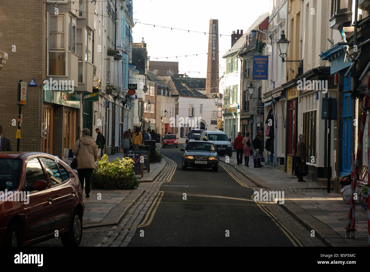 Plymouth  Southside street Barbican Stock Photo