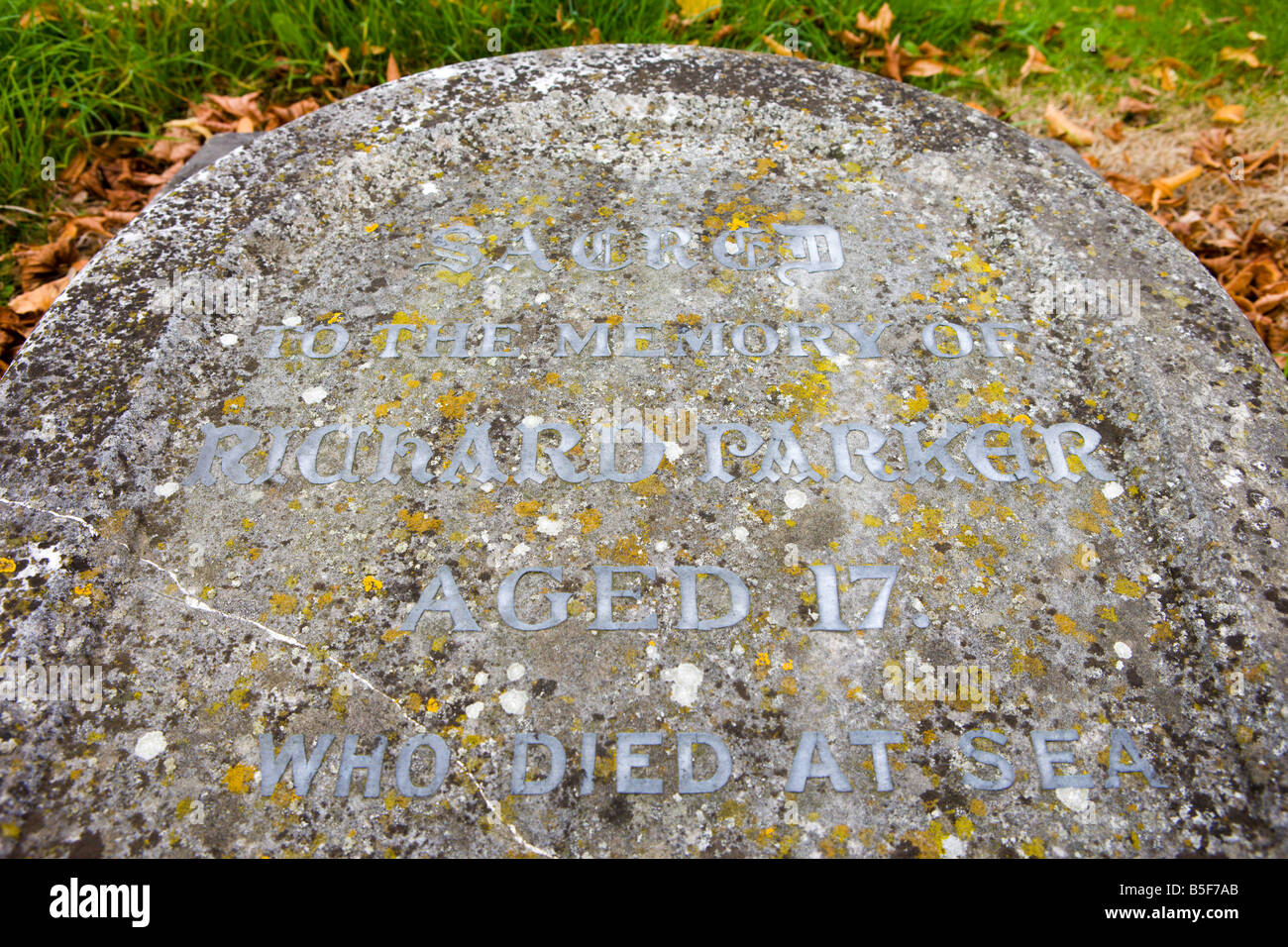 Grave Of Richard Parker At Peartree Southampton Cabin Boy