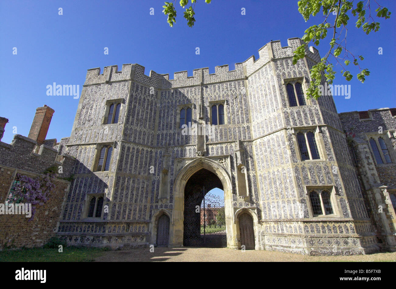 The gatehouse to St Osyth Priory in Essex Stock Photo