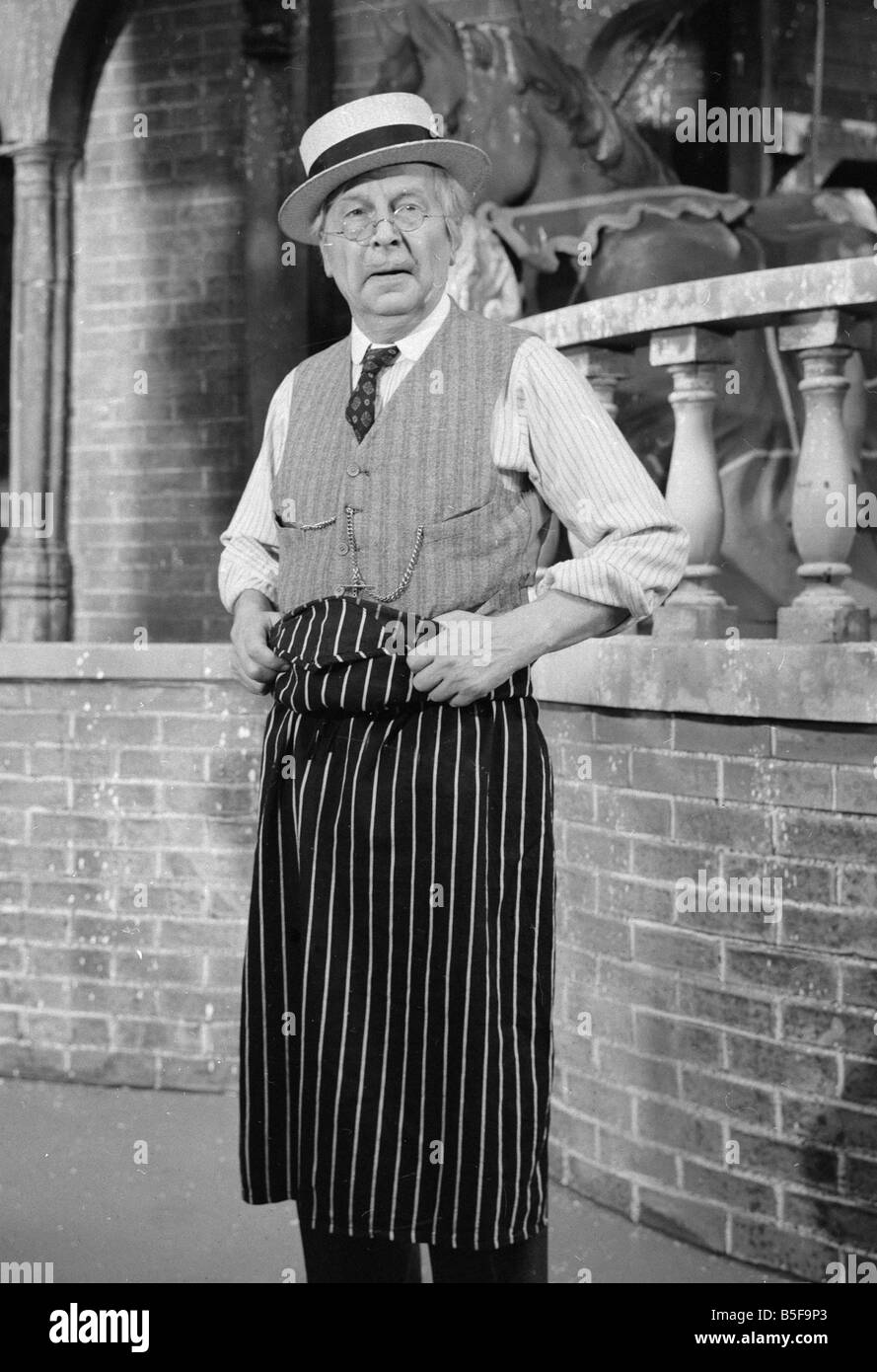 Actor Clive Dunn in his role as butcher Lance Corporal Jones in the BBC television series Dads Army January 1973 Stock Photo