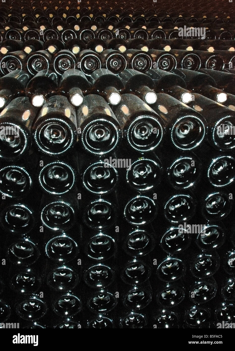 Stack of wine bottles Stock Photo Alamy