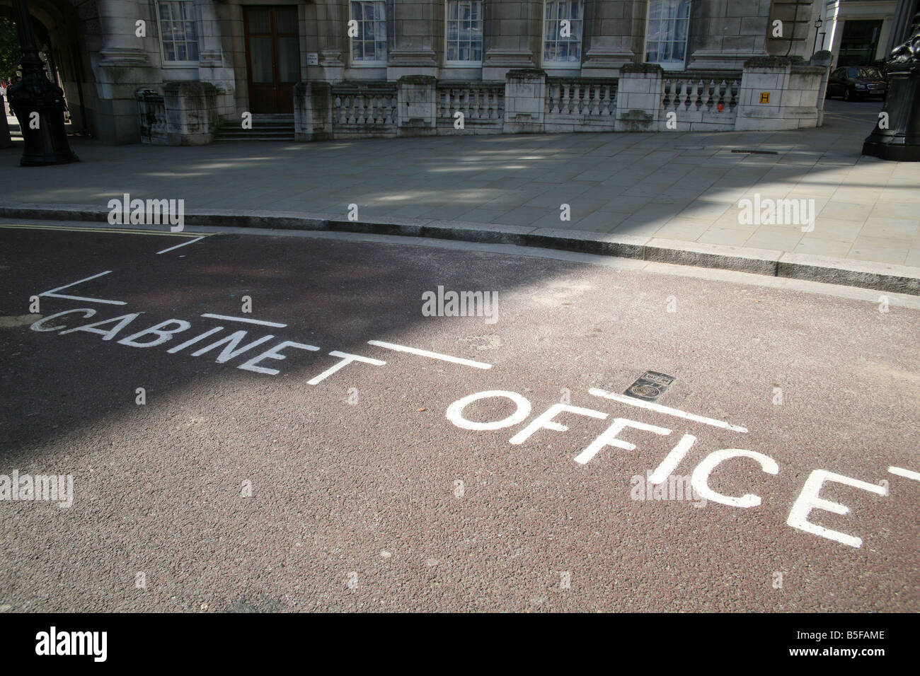 Cabinet Office reserved parking London Stock Photo