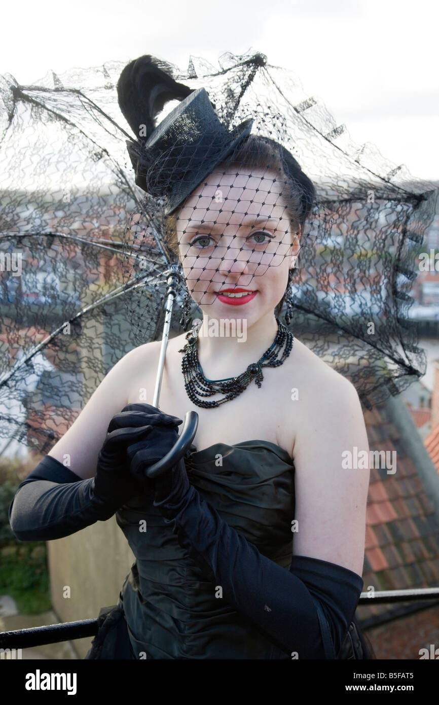 The Goth weekend October Whitby North Yorkshire Stock Photo