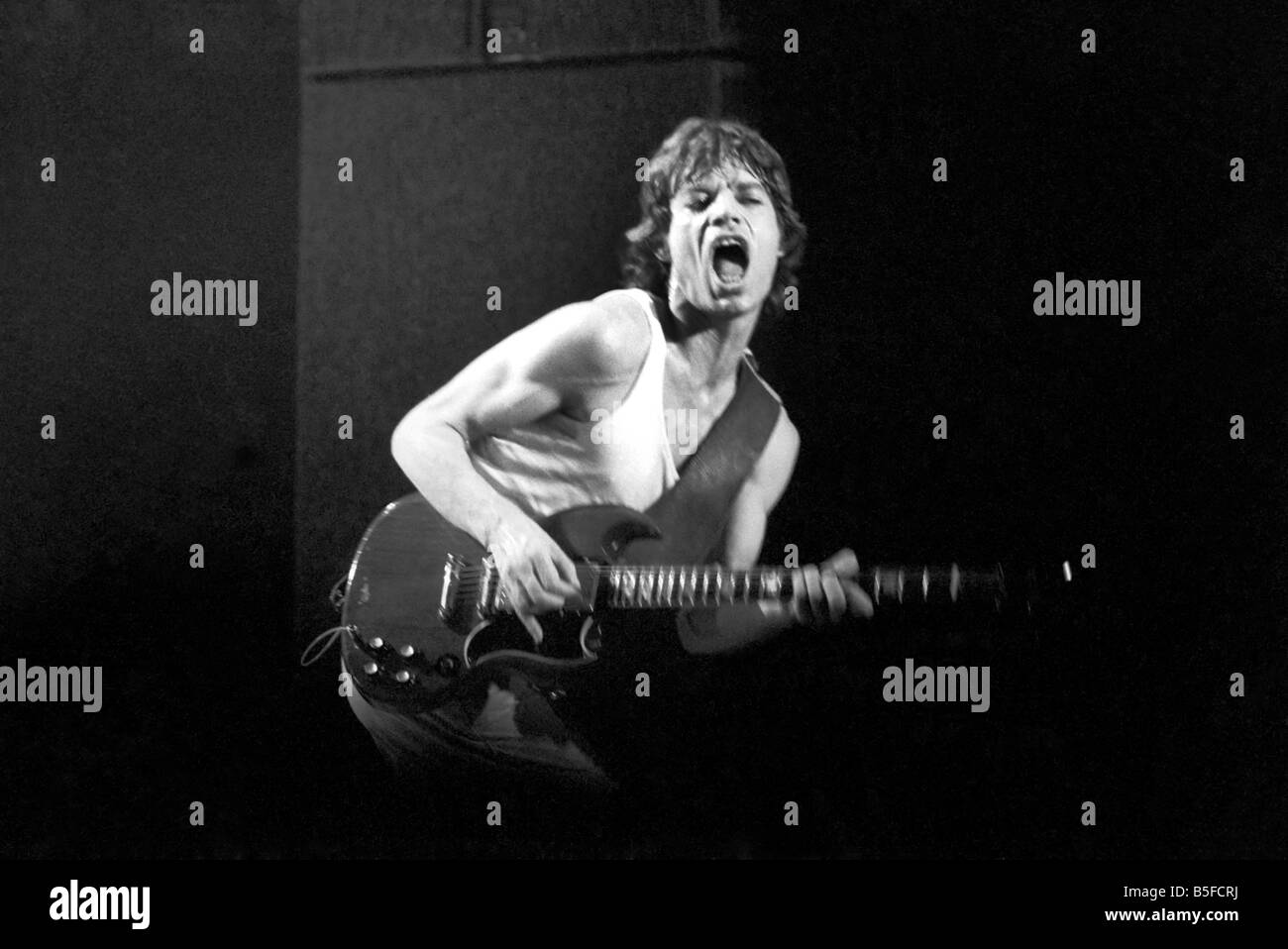 Rolling Stones Concert. European Tour. Mick Jagger very much back in  business during the Stones concert in Aberdeen. May 1982 Stock Photo - Alamy