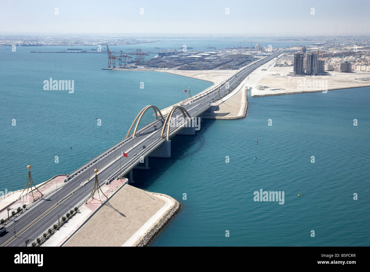 The new bridge in Bahrain linking Manama with Muharraq Island Stock