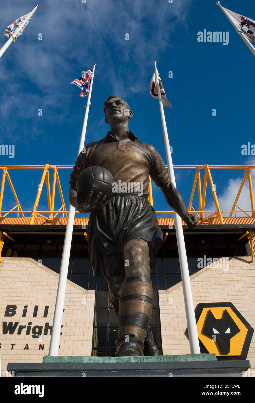 The Billy Wright statue outside Molineux Stadium, home of Wolverhampton