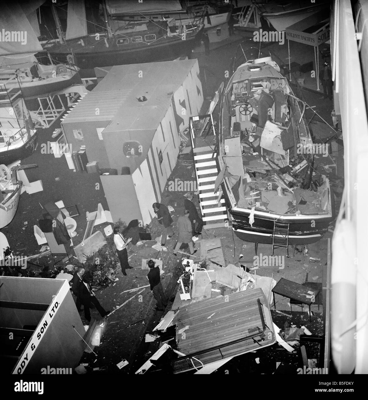 IRA bomb at boat show at Earls Court. January 1974 S740093 Stock Photo