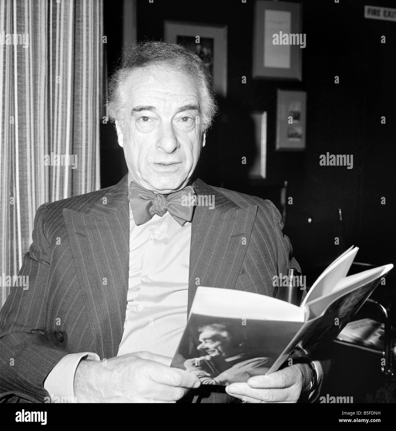 Victor Borge (Pianist and Comedian) reception at London Press Club. March 1974 S74-1488-001 Stock Photo