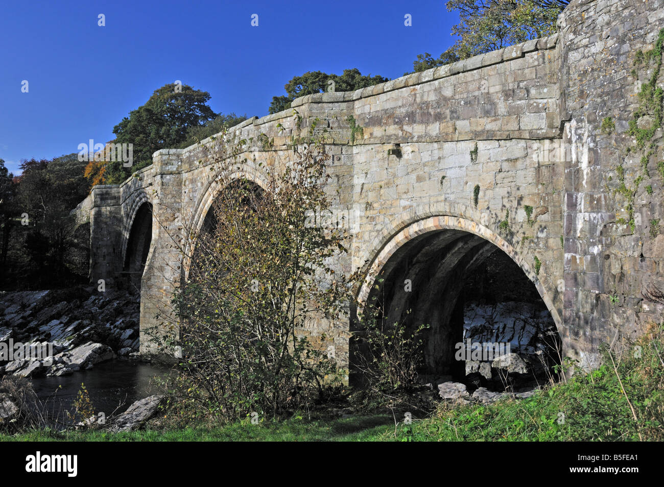 Devil's Bridge, River Lune, Kirkby Lonsdale, Cumbria, England, United Kingdom, Europe Stock