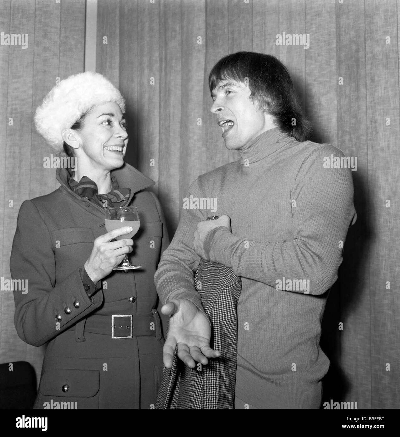 Margot Fonteyn and Nureyev at a press reception at the opera house. March 1969 Z2609-002 Stock Photo
