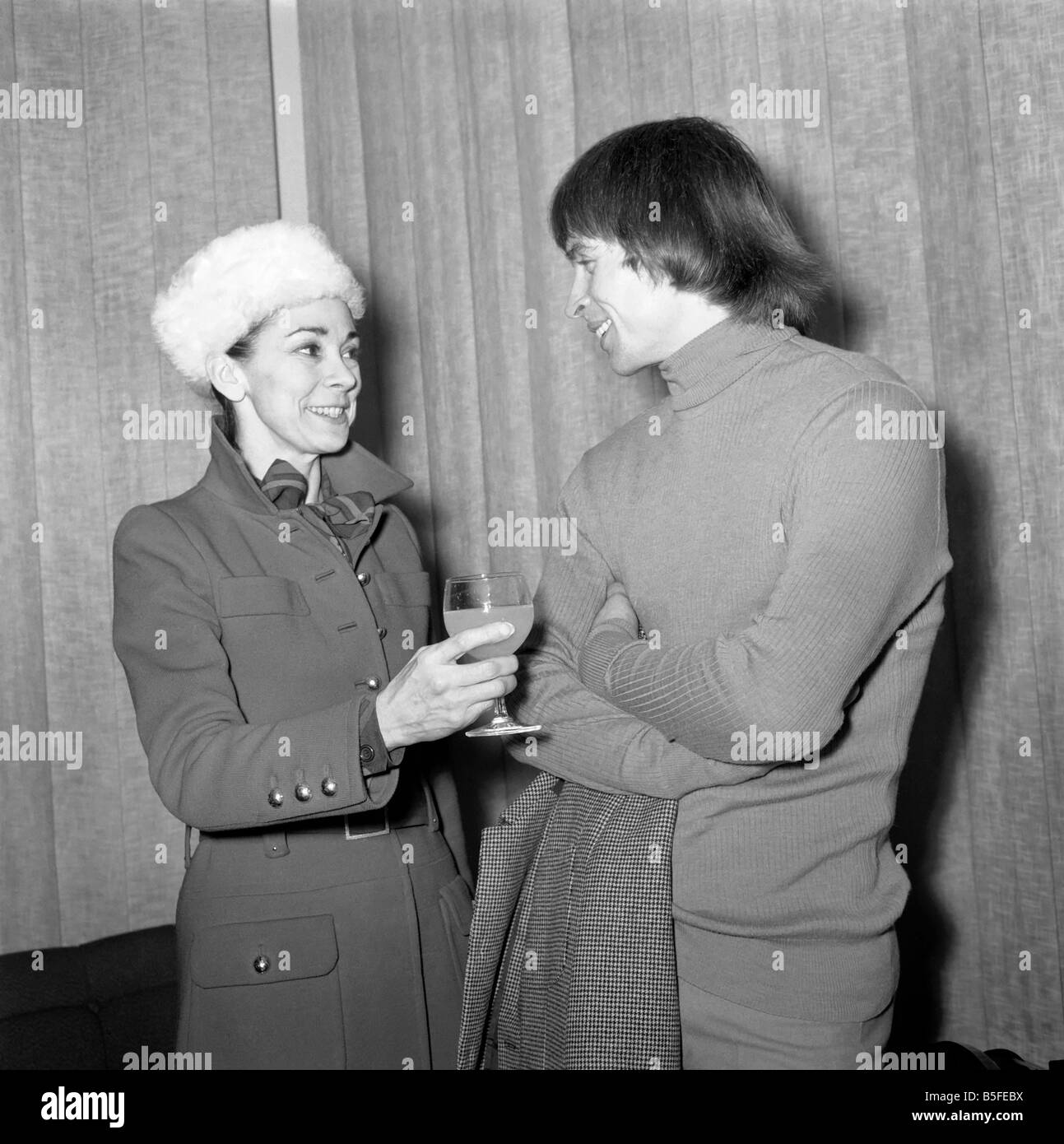 Margot Fonteyn and Nureyev at a press reception at the opera house. March 1969 Z2609 Stock Photo