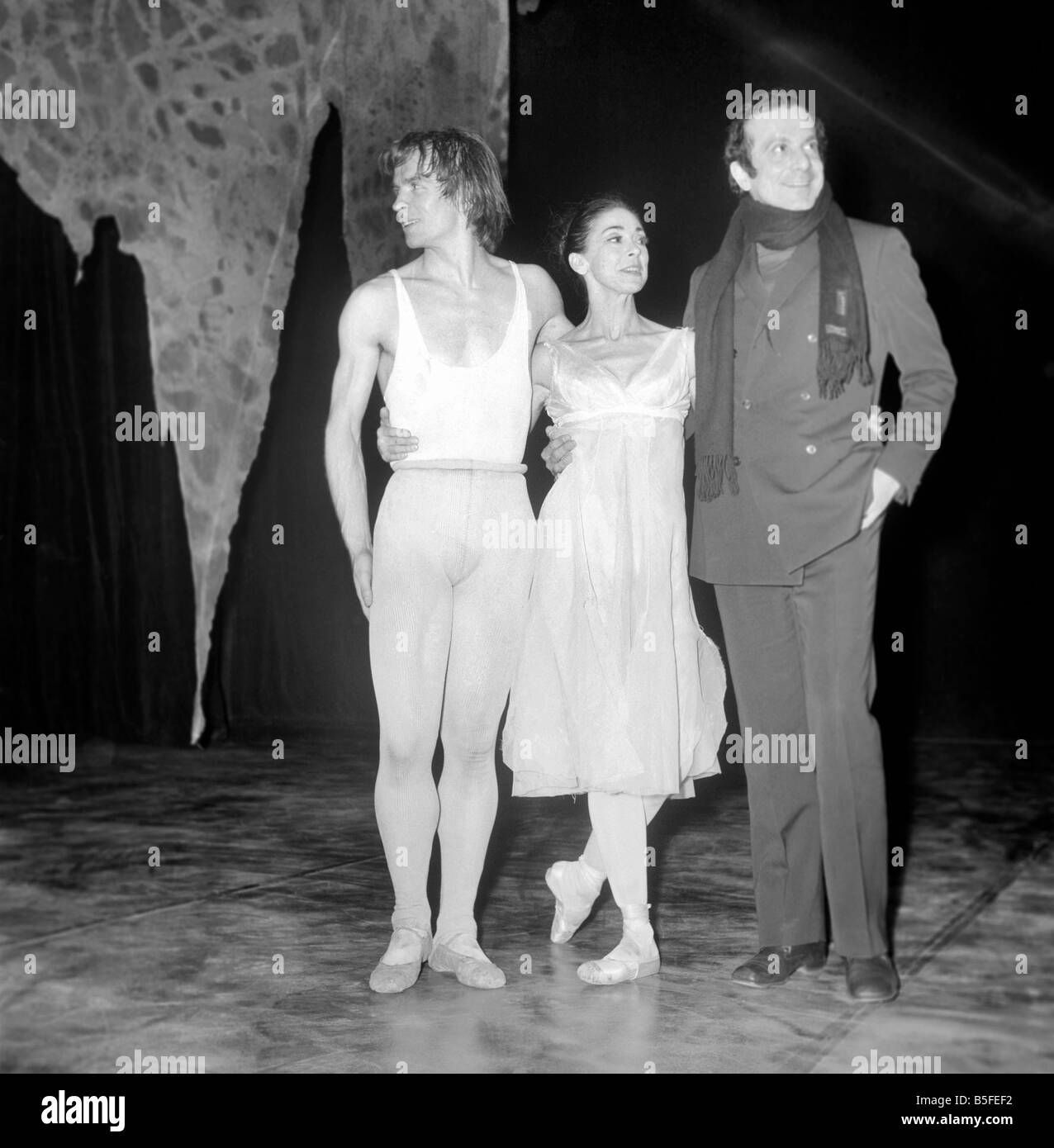 Photocall was held for new Roland Petit ballet 'Pelleas et Melisande' for Margot Fonteyn and Rudolf Nureyev at Royal Opera House Stock Photo