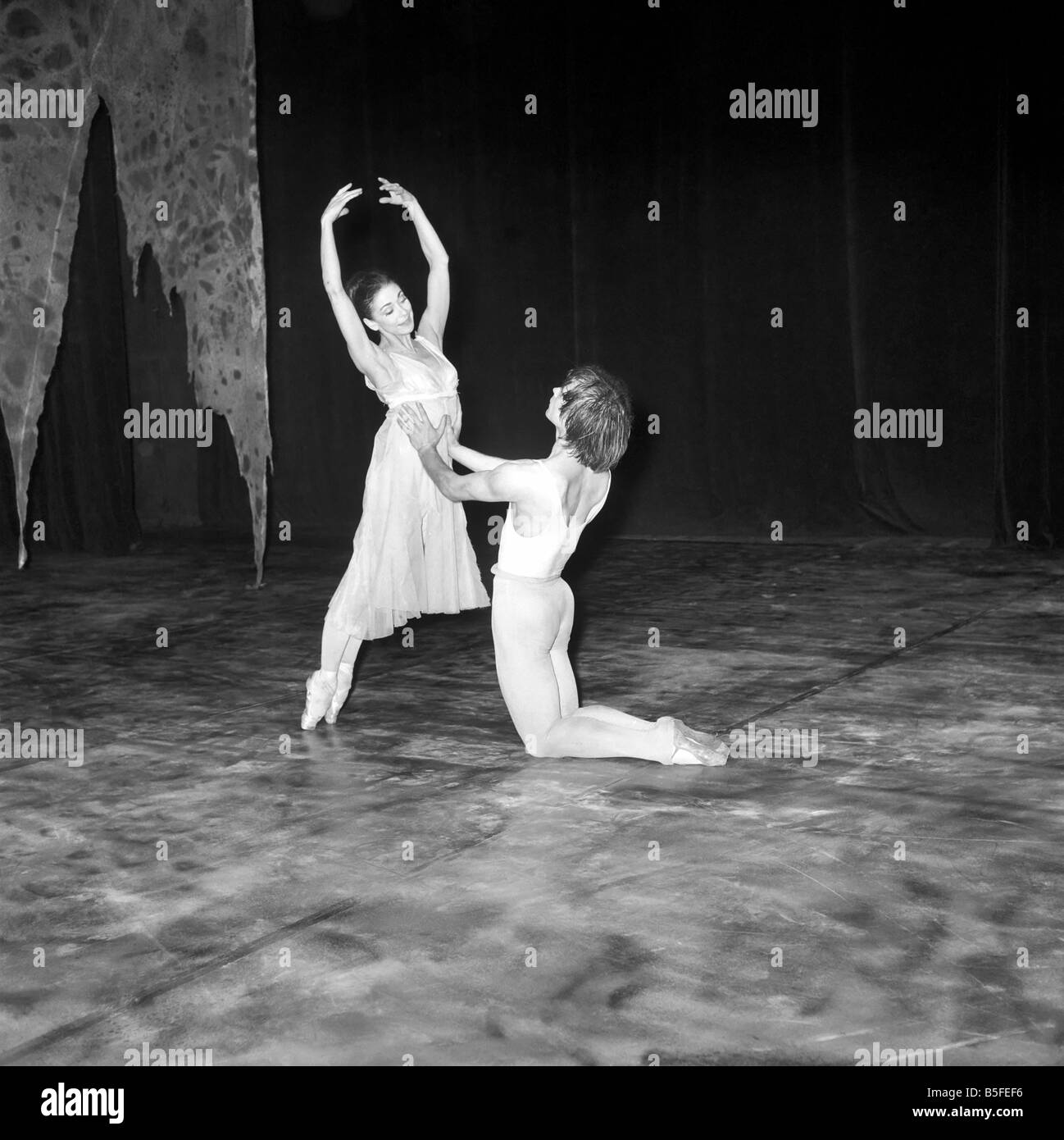 Photocall was held for new Roland Petit ballet 'Pelleas et Melisande' for Margot Fonteyn and Rudolf Nureyev at Royal Opera House Stock Photo