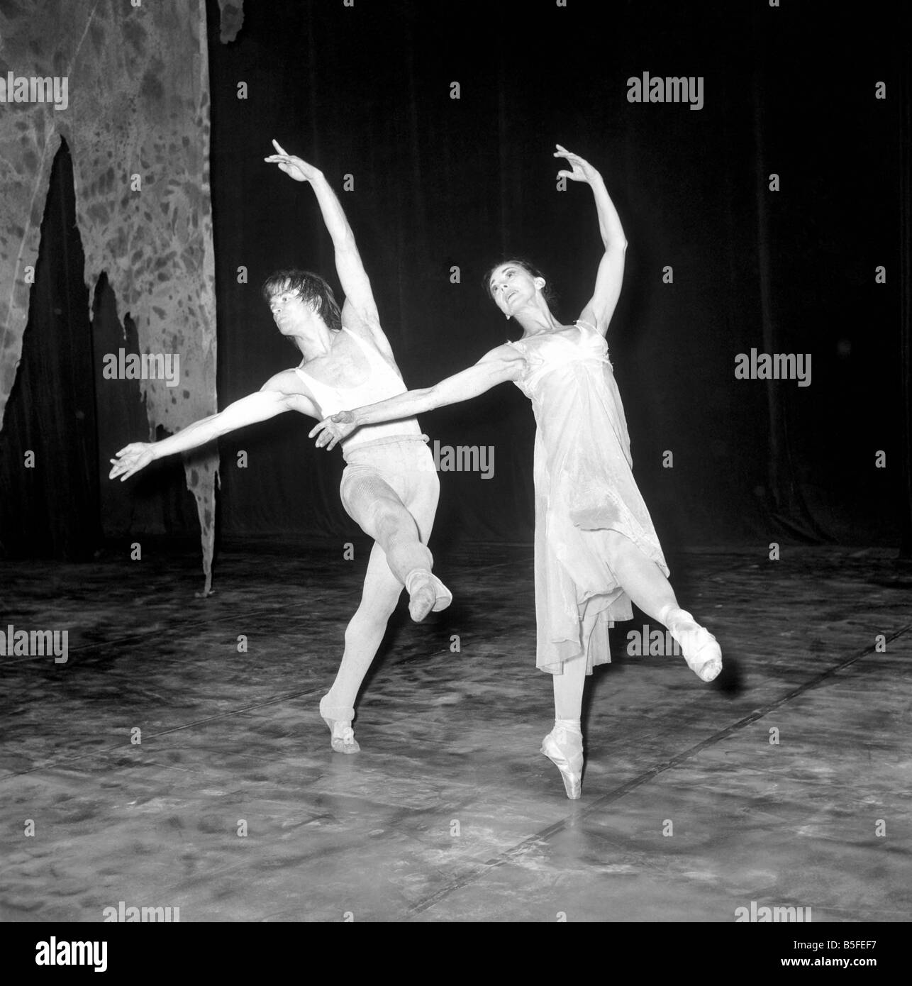 Photocall was held for new Roland Petit ballet 'Pelleas et Melisande' for Margot Fonteyn and Rudolf Nureyev at Royal Opera House Stock Photo