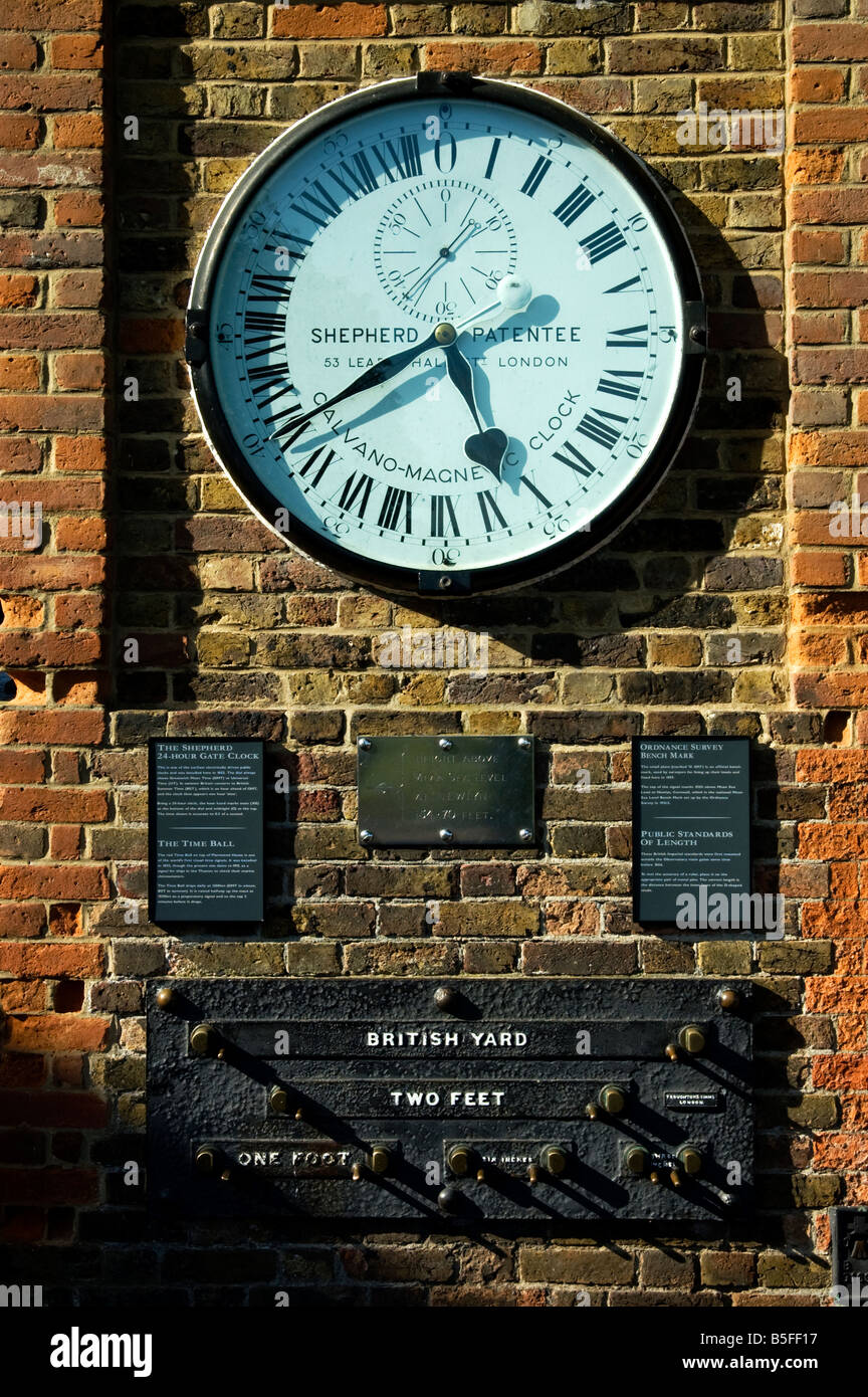 Greenwich Mean Time at the Royal Observatory Stock Photo