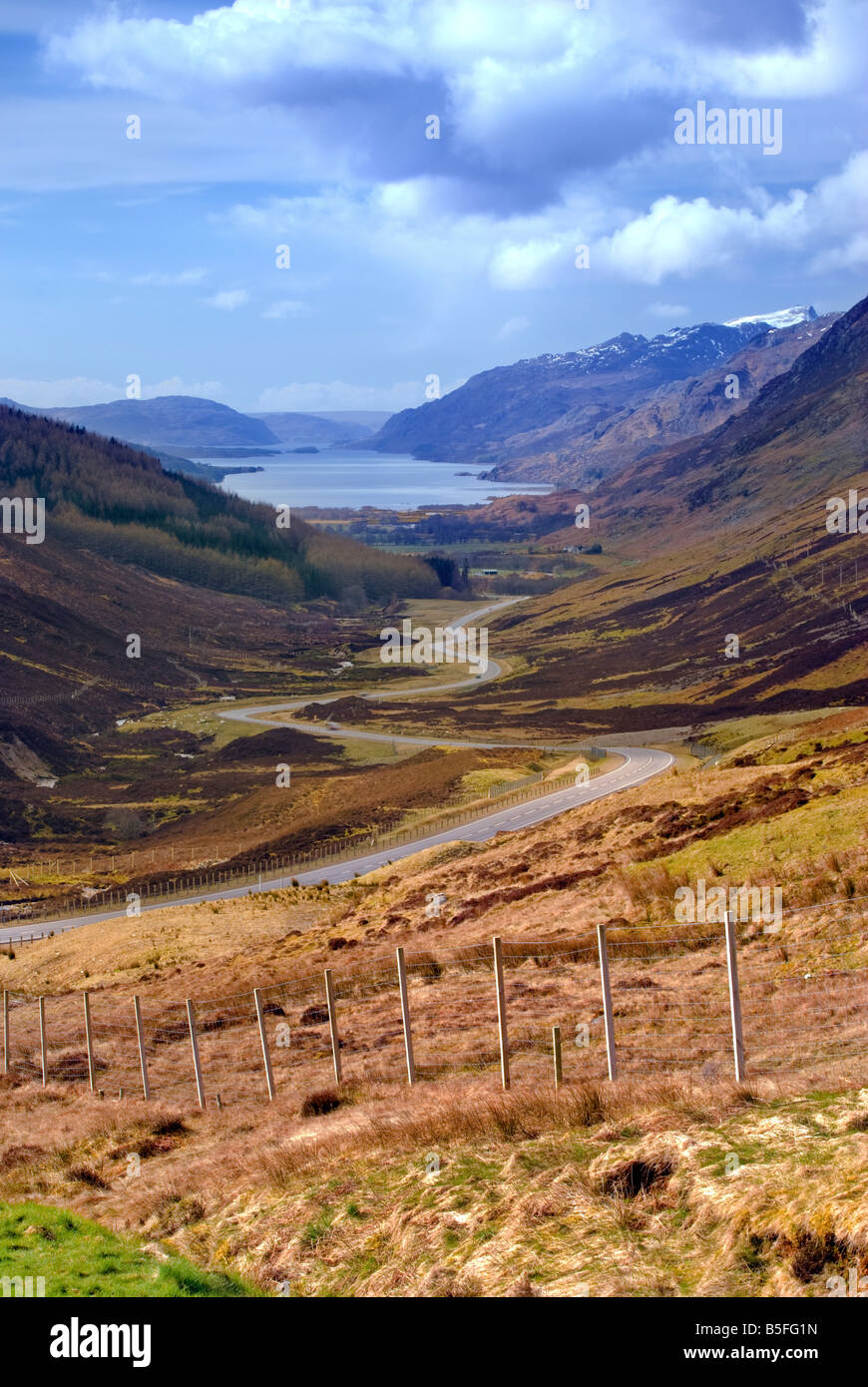 Stunning viewpoint of the winding Bealach na Bà rd from the A832 in