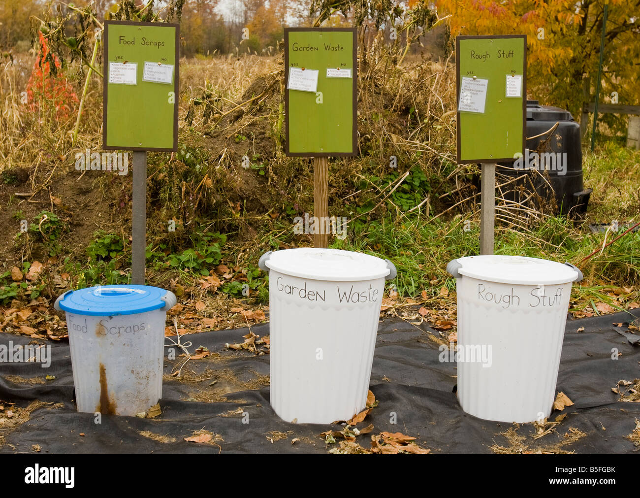 Containers to separate organic waste Stock Photo Alamy