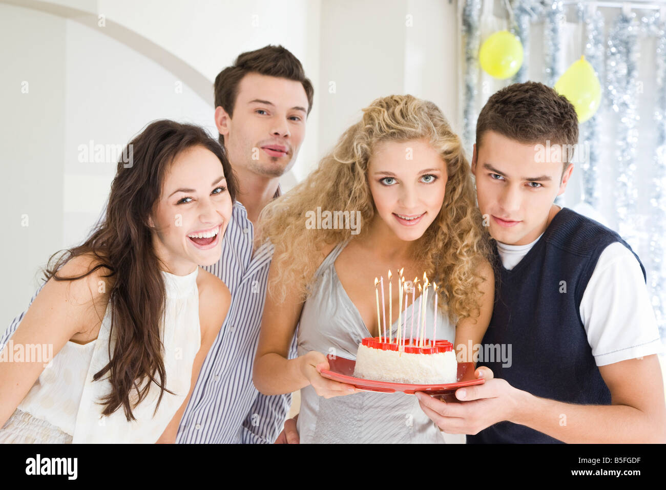friends celebrating birthday Stock Photo - Alamy