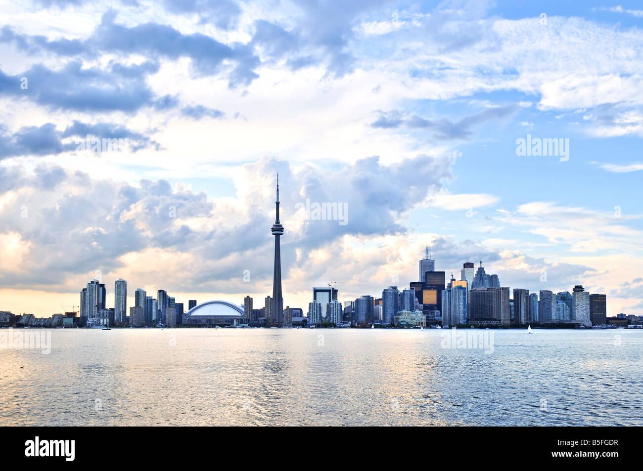 Toronto city waterfront skyline in late afternoon Stock Photo