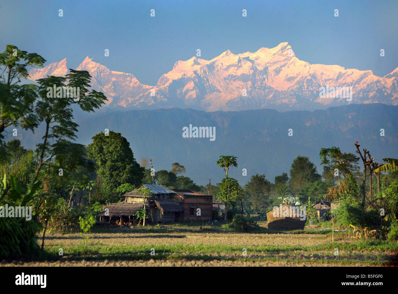 Nepal, Himalaya mountains Stock Photo