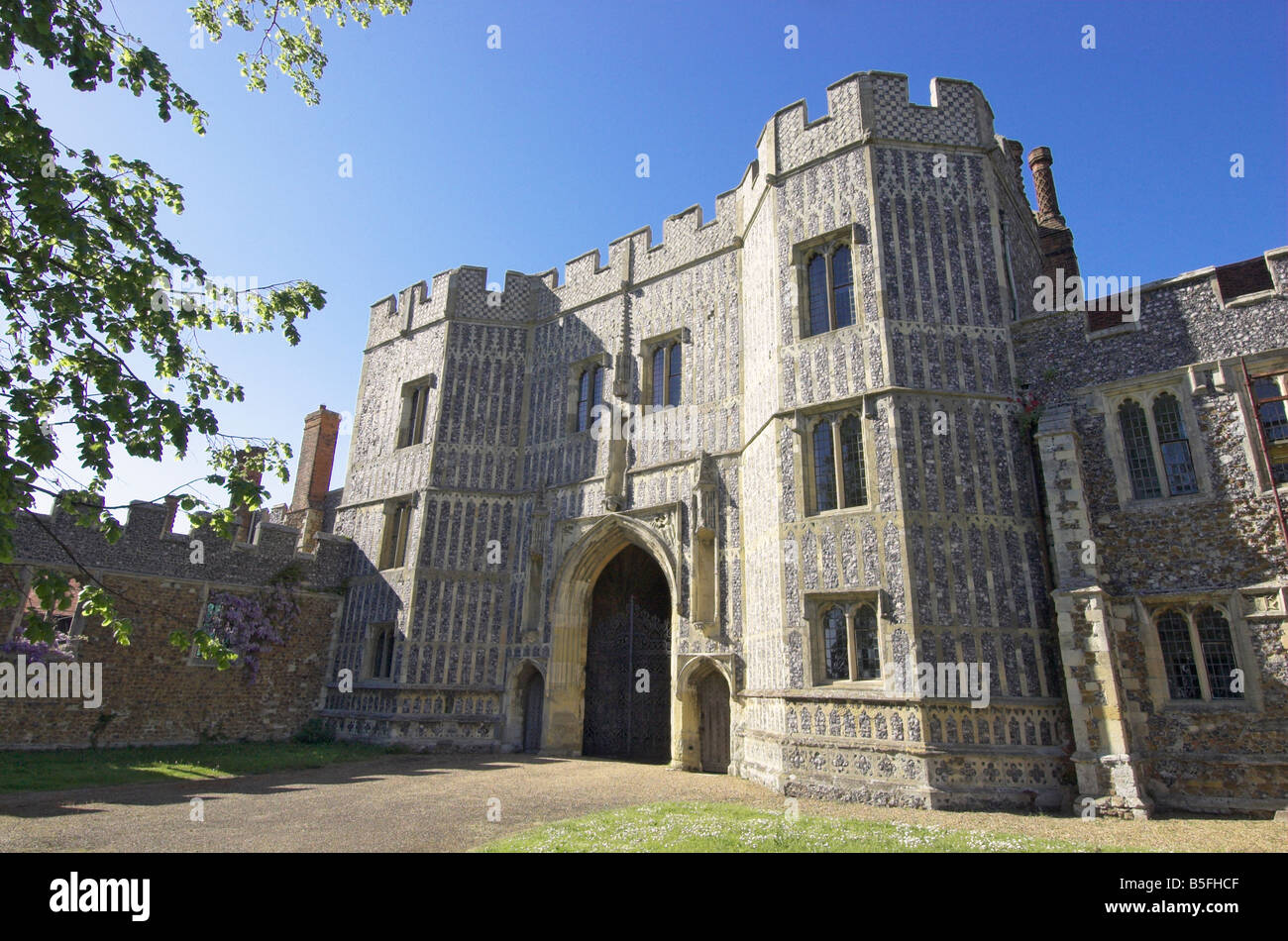 The gatehouse to St Osyth Priory in Essex Stock Photo