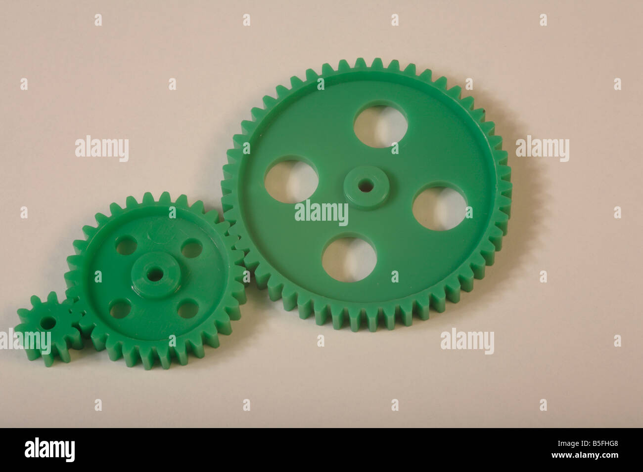 Straight cut gears, gear train Stock Photo - Alamy