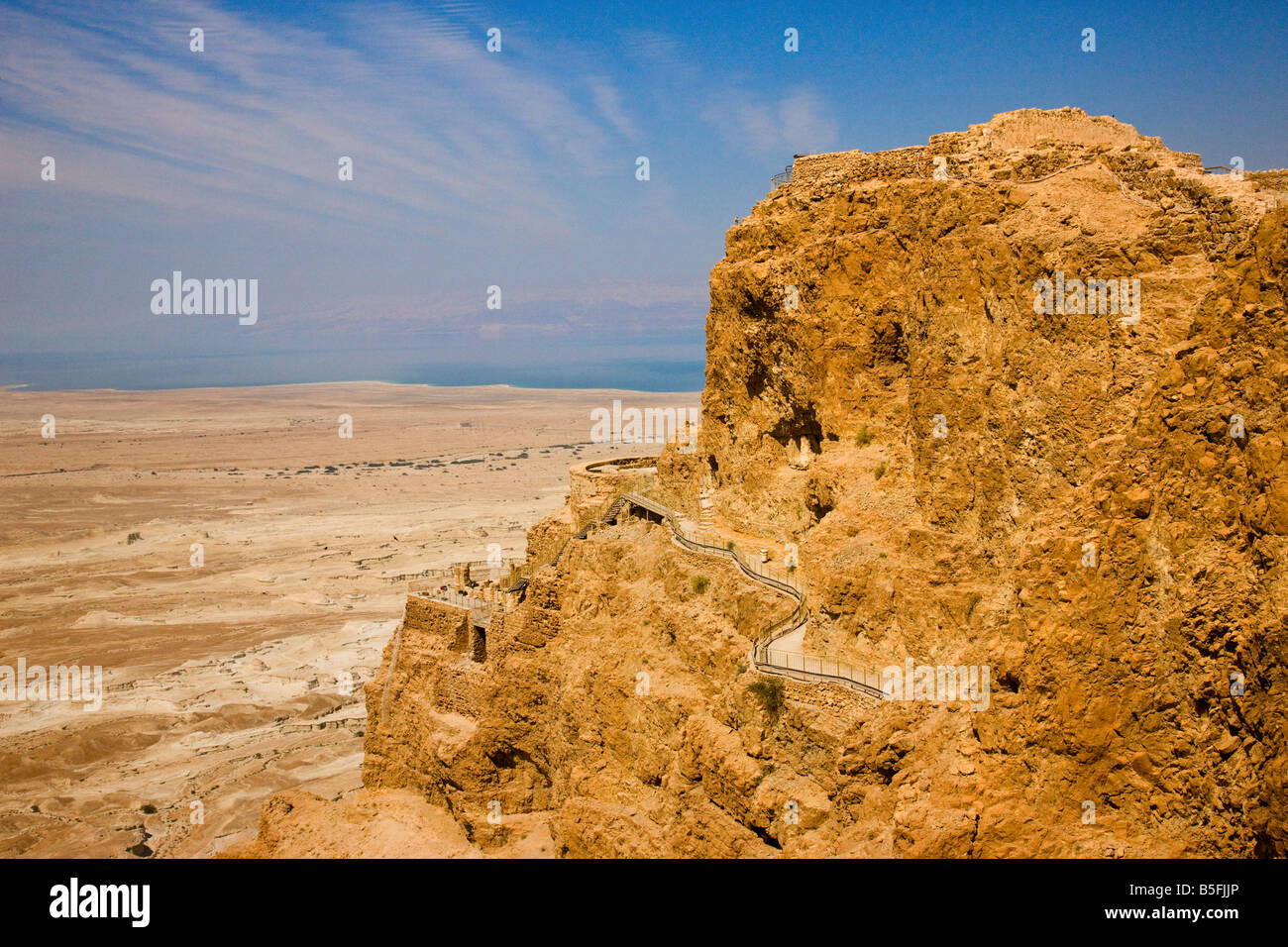 Masada ruins by the Dead Sea Israel Stock Photo