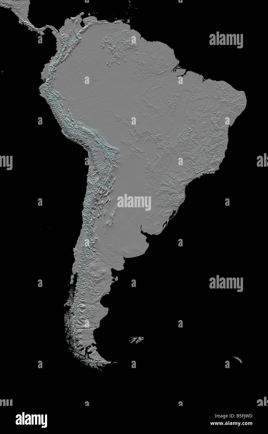 Andes mountain range map hi-res stock photography and images - Alamy